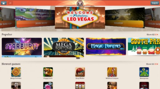 Över 100 spel hos LeoVegas Mobile