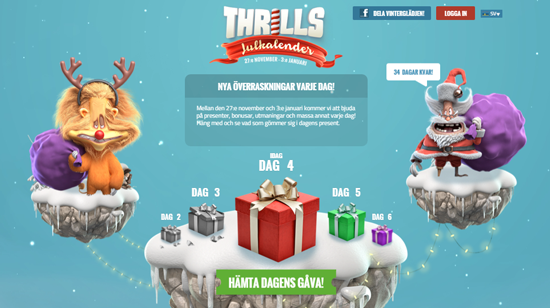 Hämta erbjudanden i Thrills julkalender